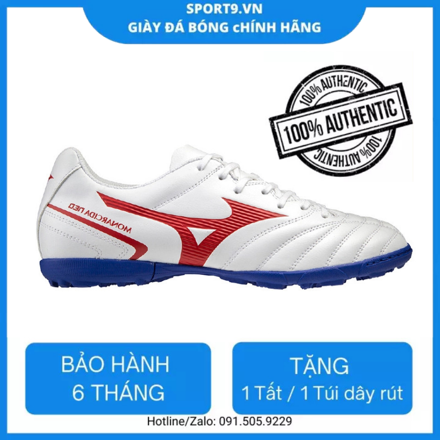 Giày đá bóng mizuno monarcida neo ii select as p1gd210562 trắng/đỏ/xanh