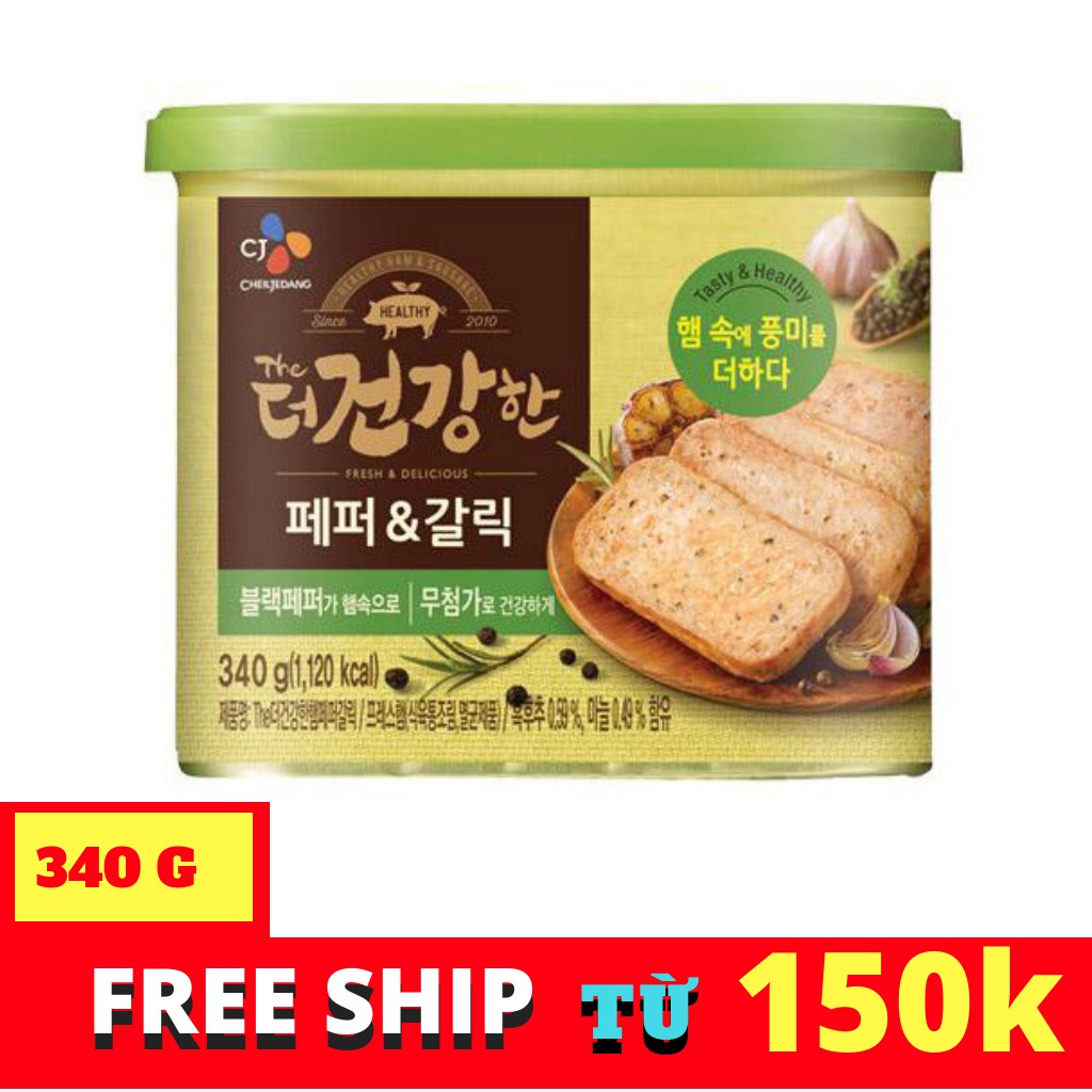 Thịt nguội tiêu và tỏi hàn quốc 340g