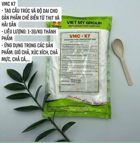 VMC K7 Tạo giòn, dai thay thế hàn the cho giò, chả