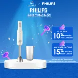 Máy Xay Cầm Tay Philips Promix HR2534/00 (Trắng), Động Cơ Hiệu Suất Cao Cung Cấp Hiệu Quả Xay Nhanh Và Mịn-Hàng Phân Phối Chính Hãng