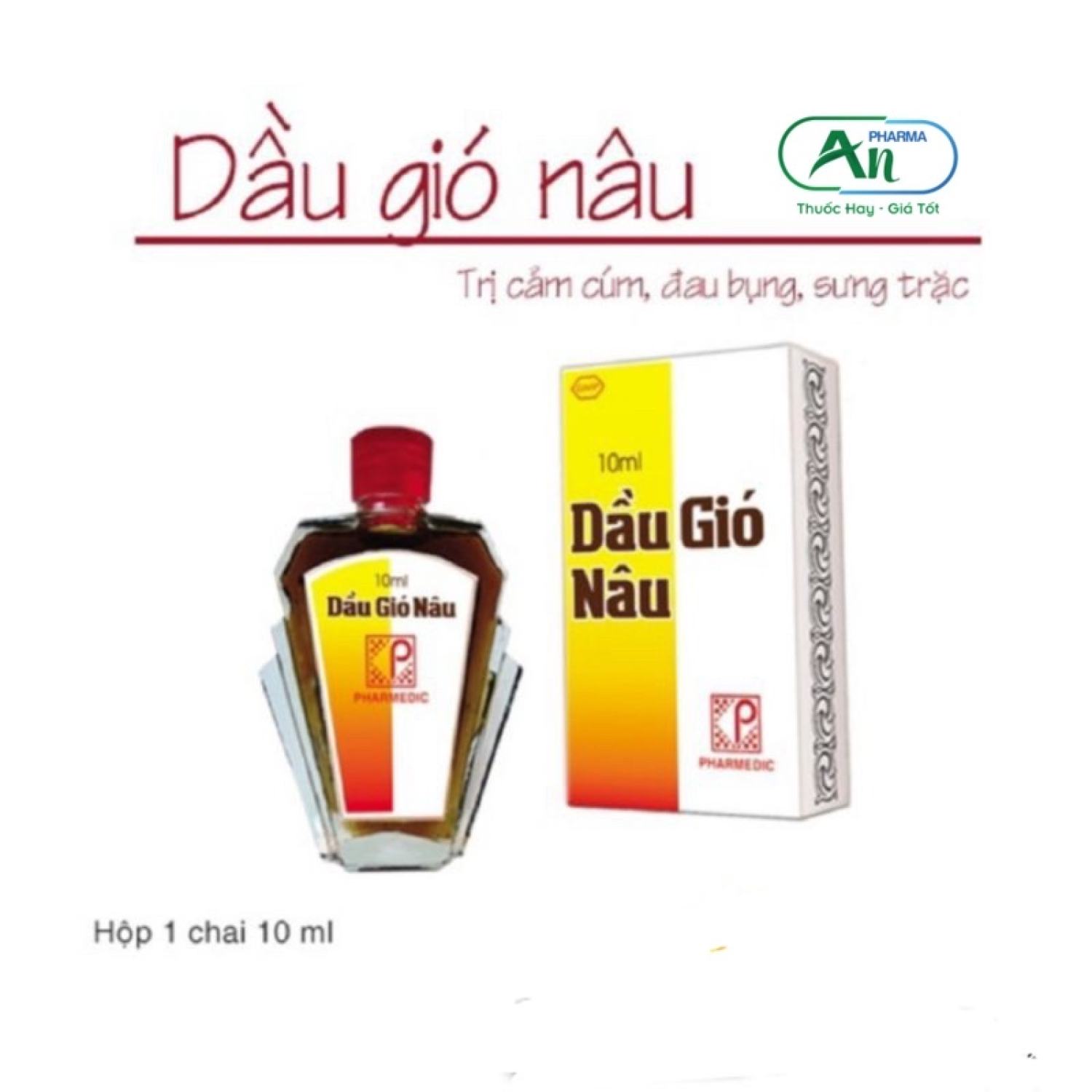 Dầu gió nâu Pharmadic - Chai lớn 10ml