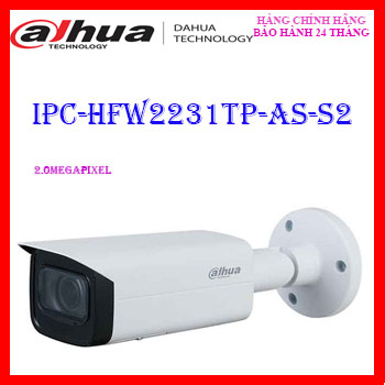 Camera IP hồng ngoại 2.0 Megapixel DAHUA DH-IPC-HFW2231TP-AS-S2