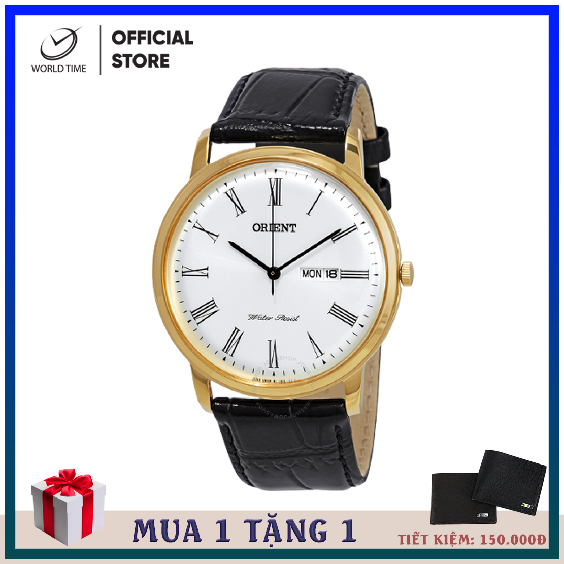 Đồng hồ Nam Dây Da Orient FUG1R007W6 , full box , sổ bảo hành toàn quốc, chống xước , chống nước