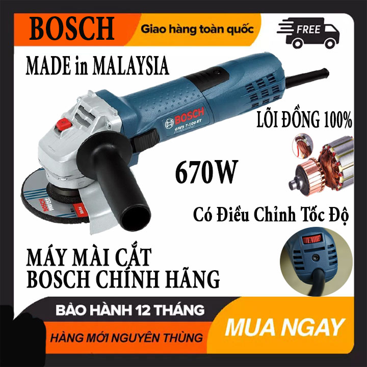 Máy mài bossh chính hãng có điều chỉnh tốc độ, máy mài cắt 1 tấc bossh gws 6-100 hàng loại 1 công suất 670w máy mài cắt, sắt,gạch,tôn,vv..pínhop98