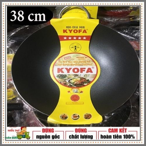 [HCM]Chảo chống dính sâu lòng 2 quai kyofa 38 cm . Chảo lớn 38 cm chống dính cao cấp quai cầm chắn chắn cho bạn dễ thao tác khi nấu nướng.