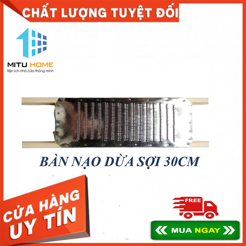Bàn nạo dừa sợi nhỏ làm xôi lỗ 1.2mm dài 30cm - MItuhome - Dùng nạo dừa làm mứt, bàn nạo dừa làm xôi, chè