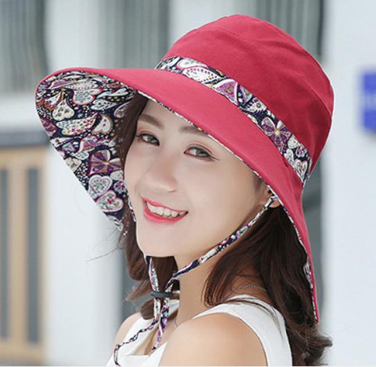 Mũ nón rộng vành gấp gọn đội 2 mặt thời trang hàn quốc