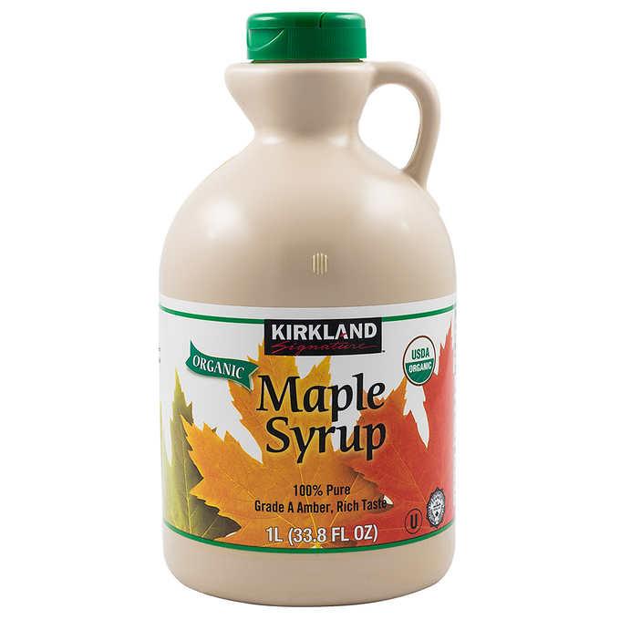 Siro cây phong hữu cơ Kirkland Signature Organic Maple Syrup 1L/ Primeal/ Radiant