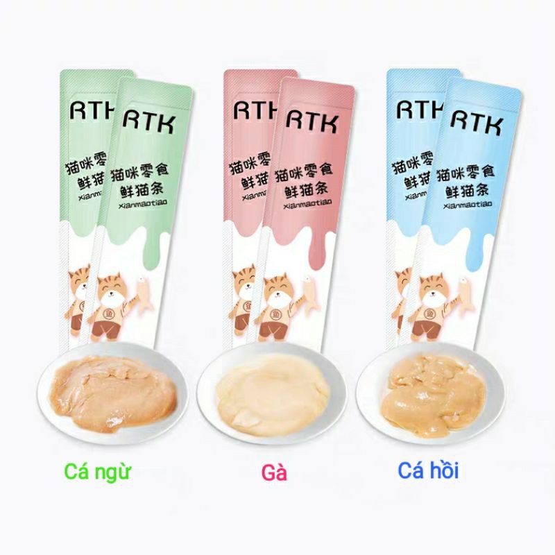 (Sẵn) Súp thưởng RTK set 30 gói mix vị cho Mèo xinh