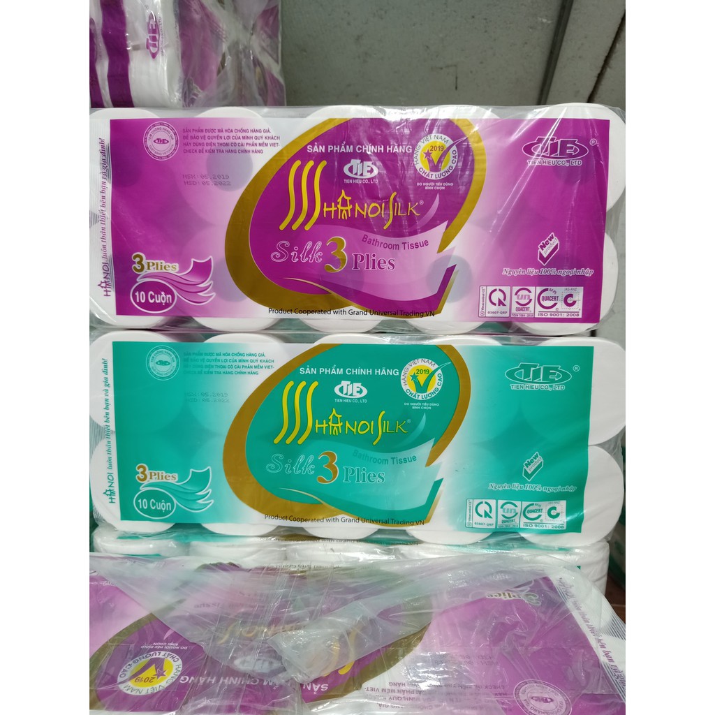 Giấy vệ sinh hà nội dây 10 cuộn-có lõi