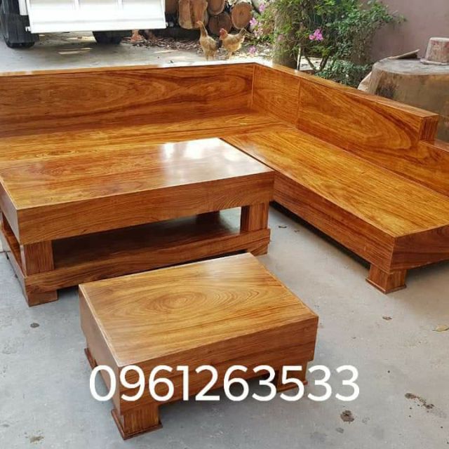 Đồ Gỗ Bộ bàn ghế phòng khách sofa gỗ hương xám
