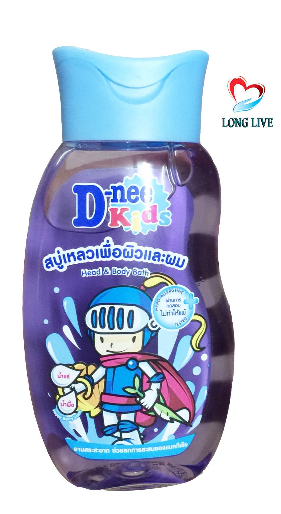 Sữa tắm gội toàn thân trẻ em Thái Lan Dnee kids - Cho trẻ trên 3 tuổi (tím - 200ml)
