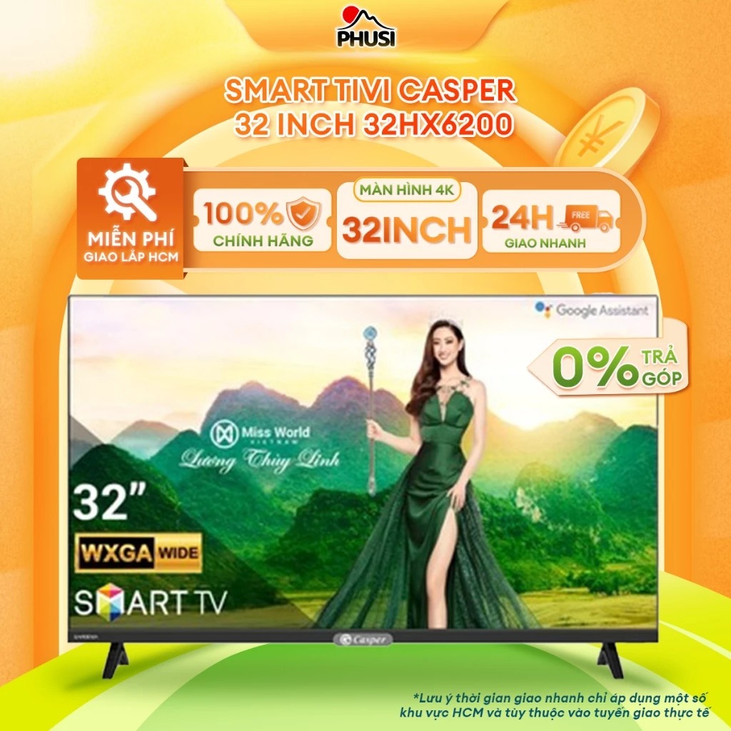 ✅[HCM][Trả góp 0%]Smart Tivi Casper 32 inch 32HX6200 - Công nghệ hình ảnh Tấm nền IPS HDR Công suất 55 W