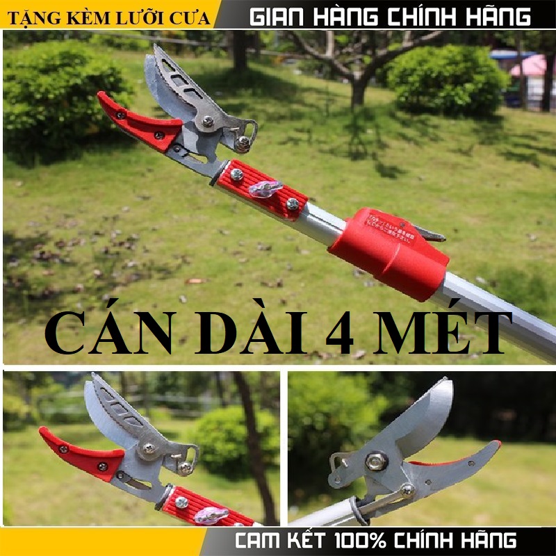 Kéo cắt cành trên cao 4 mét Kéo hái hoa quả kết hợp cưa cành Kéo cắt cành trên cao 4 mét Kéo hái hoa quả kết hợp cưa cành