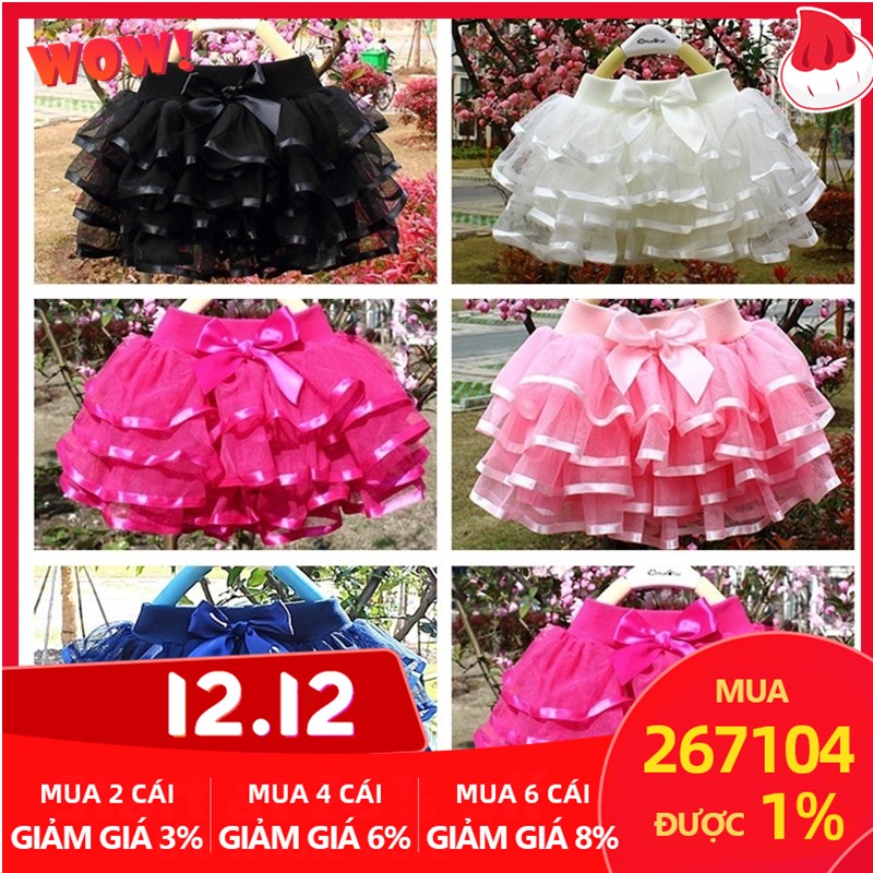 Chân váy tutu bốn lớp phong cách công chúa cho bé gái dự tiệc sinh nhật Mini (Sản phẩm có nhiều phiên bản lựa chọn