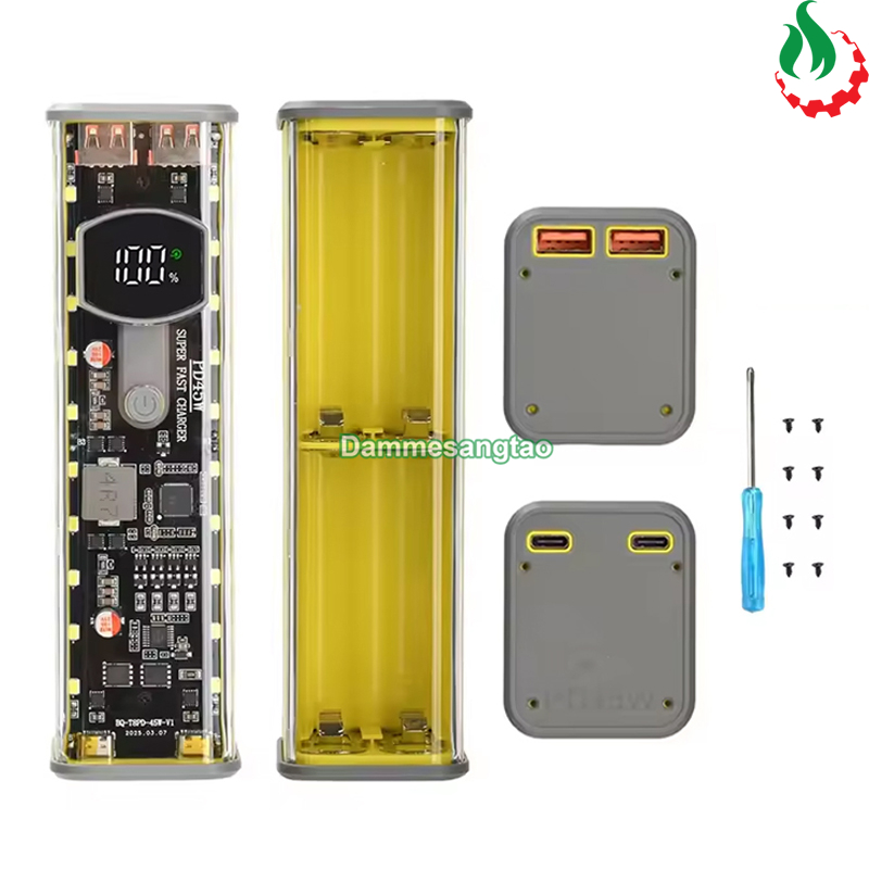 8-Cell 18650 Backup Charger Case with Spring (T8) for Fast Charging 22.5W - 3