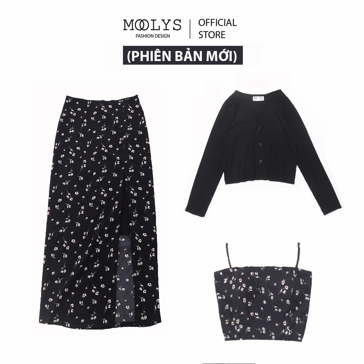Set váy hoa nhí dễ thương moolys md026