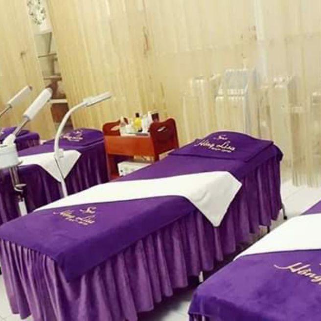 Khăn trải giường masage, Spa cao cấp Tím mộng mơ, sang trọng100x190