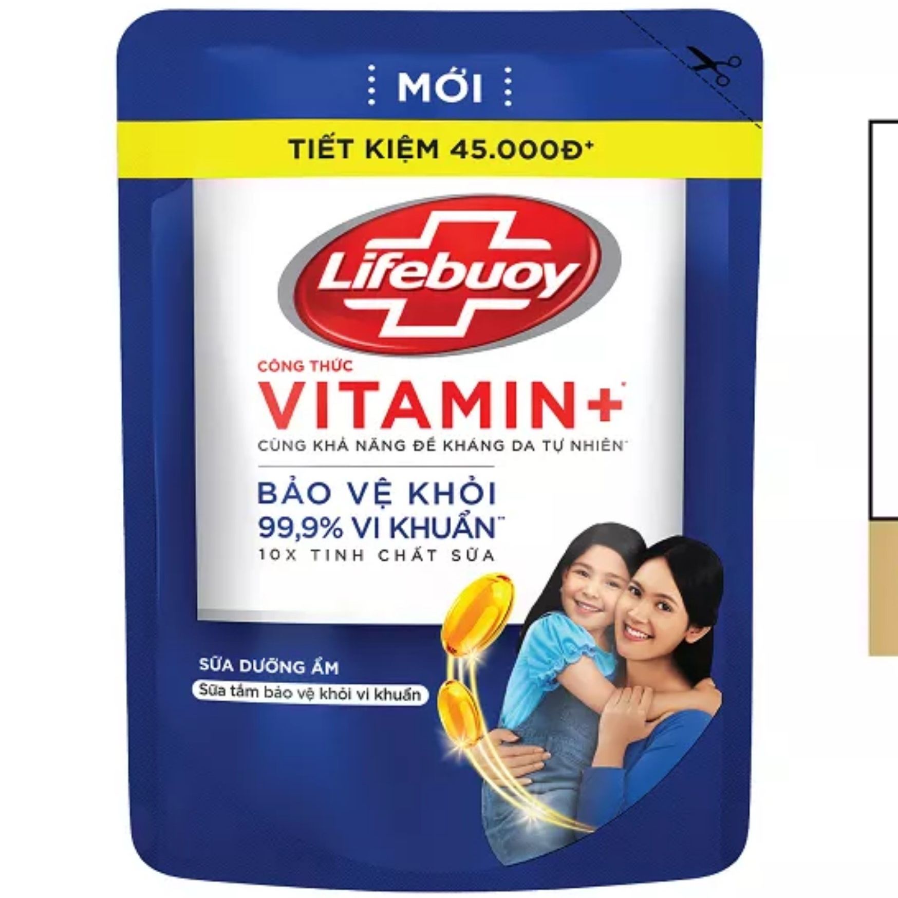 Sữa tắm Lifebuoy Chăm sóc da túi xanh 800g