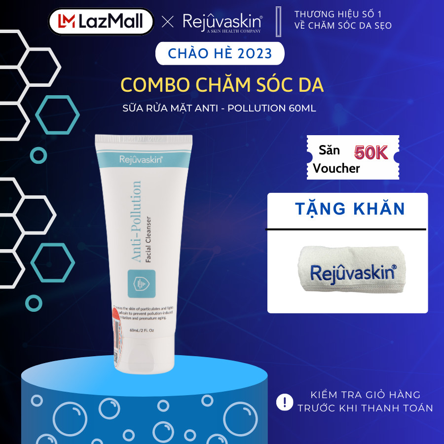 Sữa rửa mặt chống ô nhiễm anti-pollution 60ml của rejuvaskin