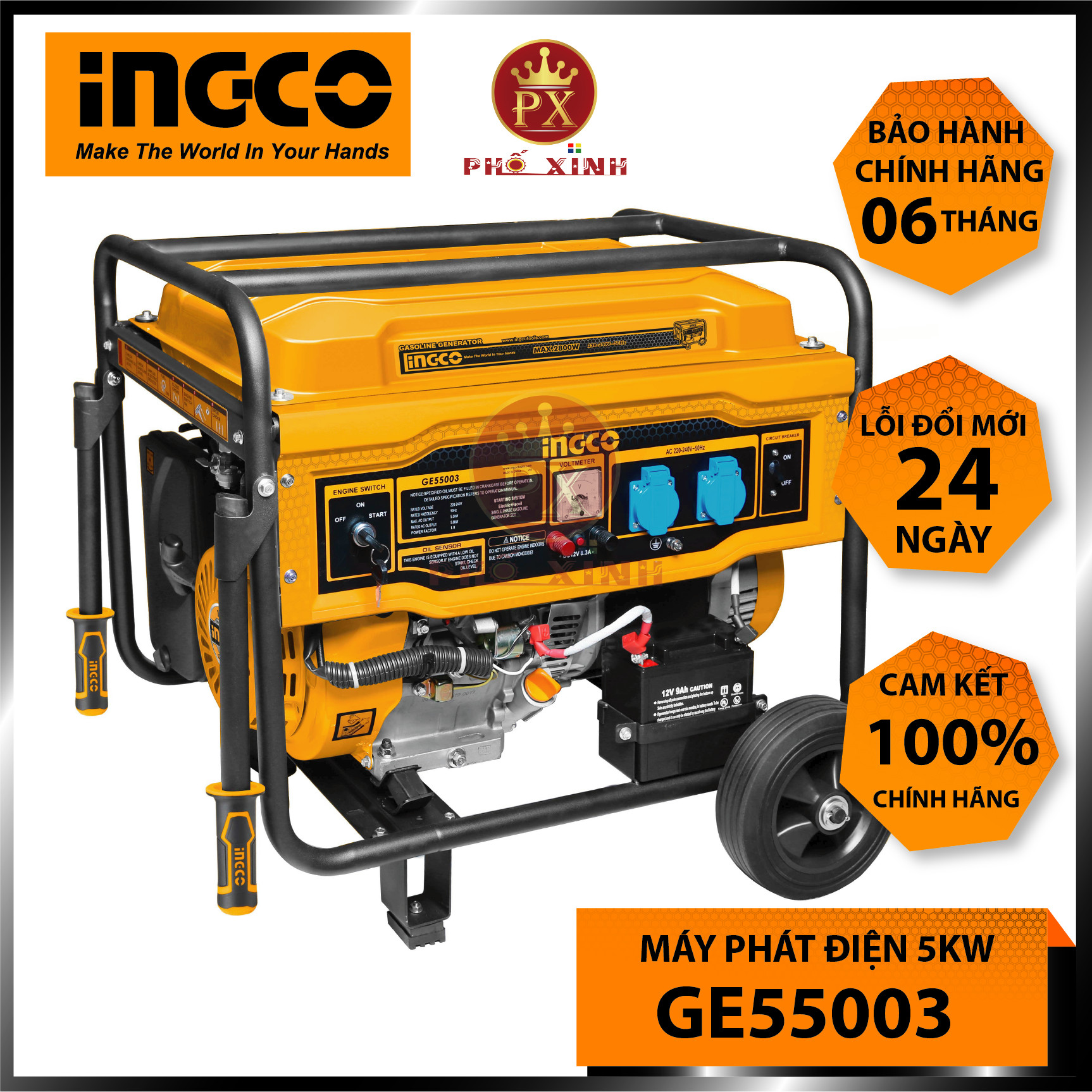 Máy phát điện ingco ge55003