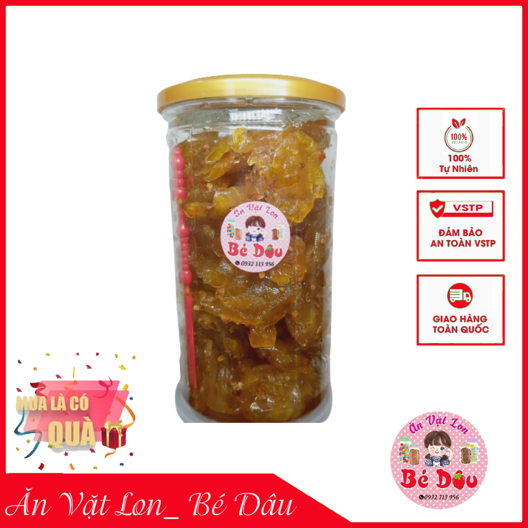 Tắc rim muối ớt siêu ngon vàng giòn hũ 500g - ăn vặt lon_ bé dâu