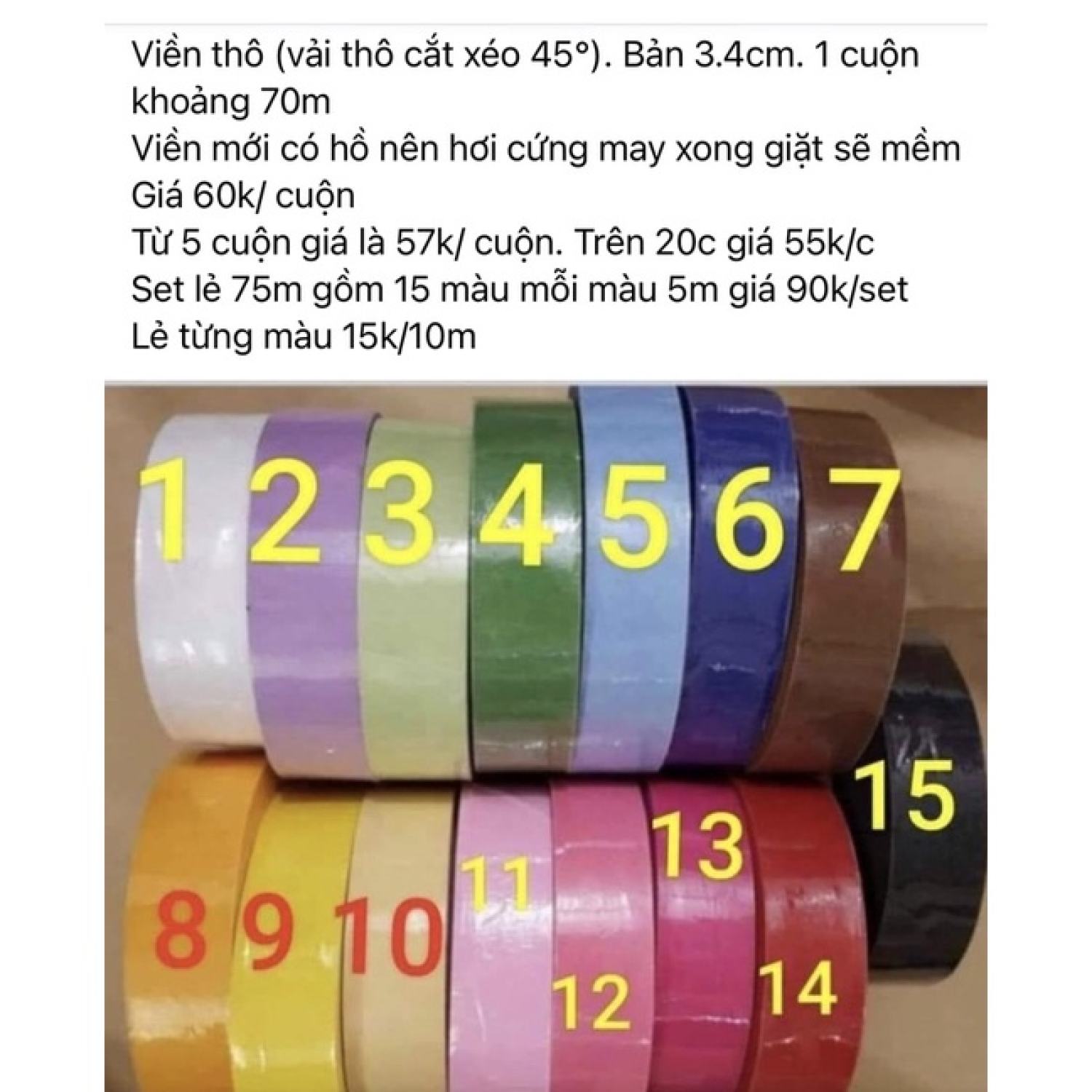 Viền thô 2set 180k sale còn 150k