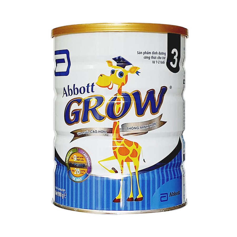 Sữa abbott grow 3 giúp bé phát triển chiều cao tối ưu - hộp 900g