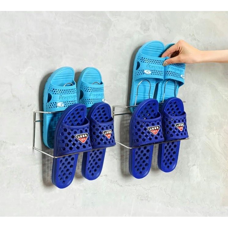 Kệ để giày dép dán tường, giá kệ để giày dép INOX 4mm treo dán tường cao cấp -01 Kệ