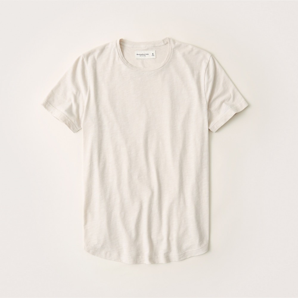 Áo thun nam abercrombie & fitch abr-tc280 short-sleeve slub curved hem tee