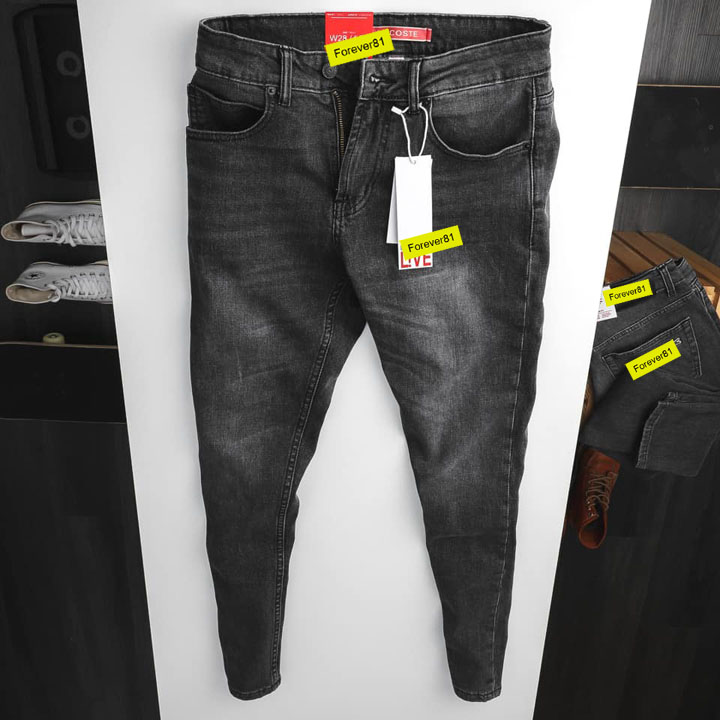 Quần jean nam màu xám chuột cao cấp