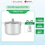 (SALE 5.5)Nồi luộc gà inox 3 lớp đáy liền Elmich Trimax Classic 2410OL size 28cm