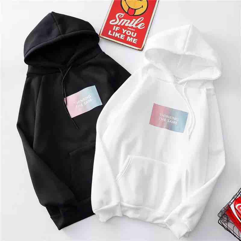 [mua 1 tặng 1 phần quà] Áo hoodie phối logo 7 màu , nỉ bông cao cấp, form ullzzang, có bigsize ngoại cỡ