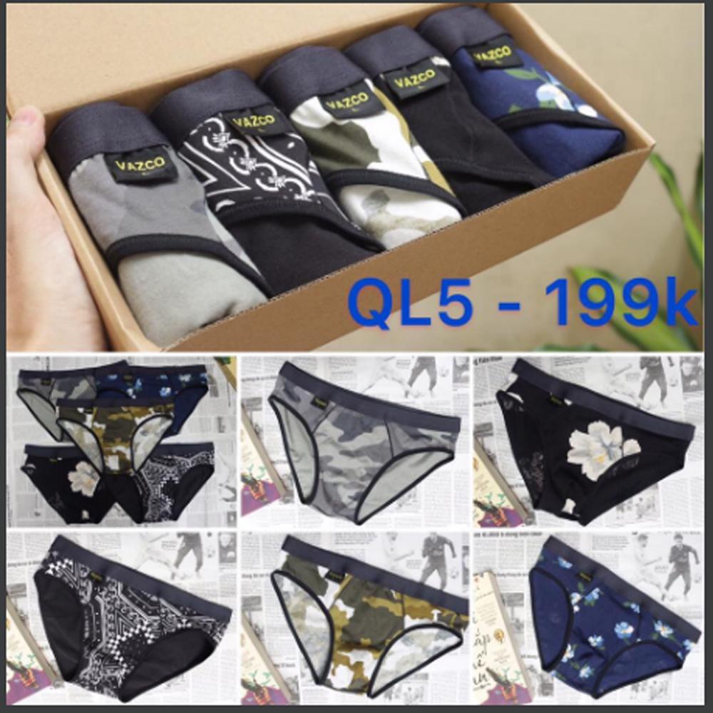 Bộ 5 Quần Lót Nam Họa Tiết Cao Cấp