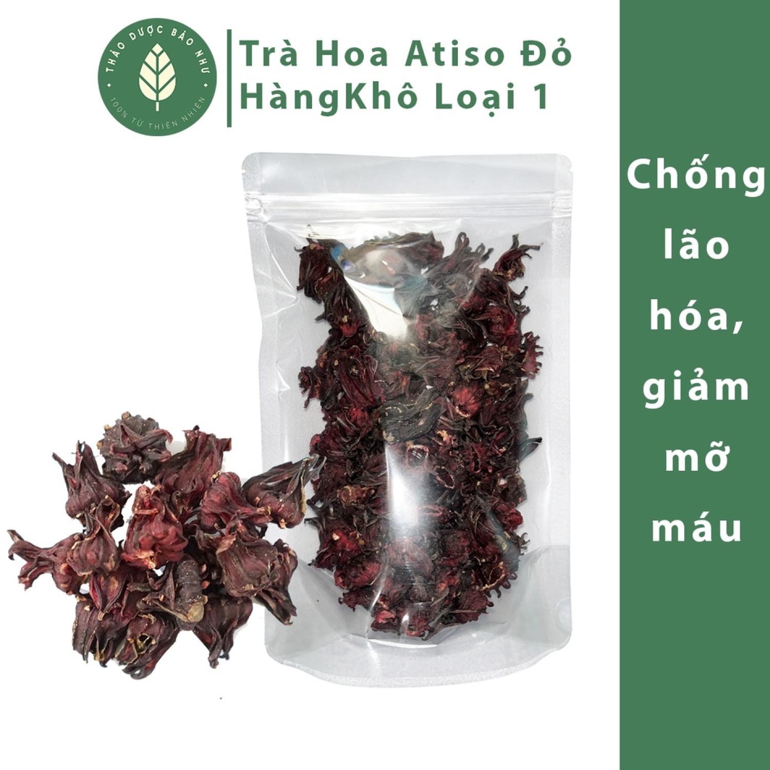 Trà hoa atiso đỏ sấy khô nguyên nụ hàng lᴏại 1