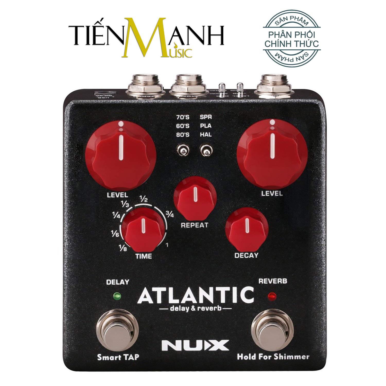 Phơ đàn guitar nux atlantic reverb & delay ndr-5