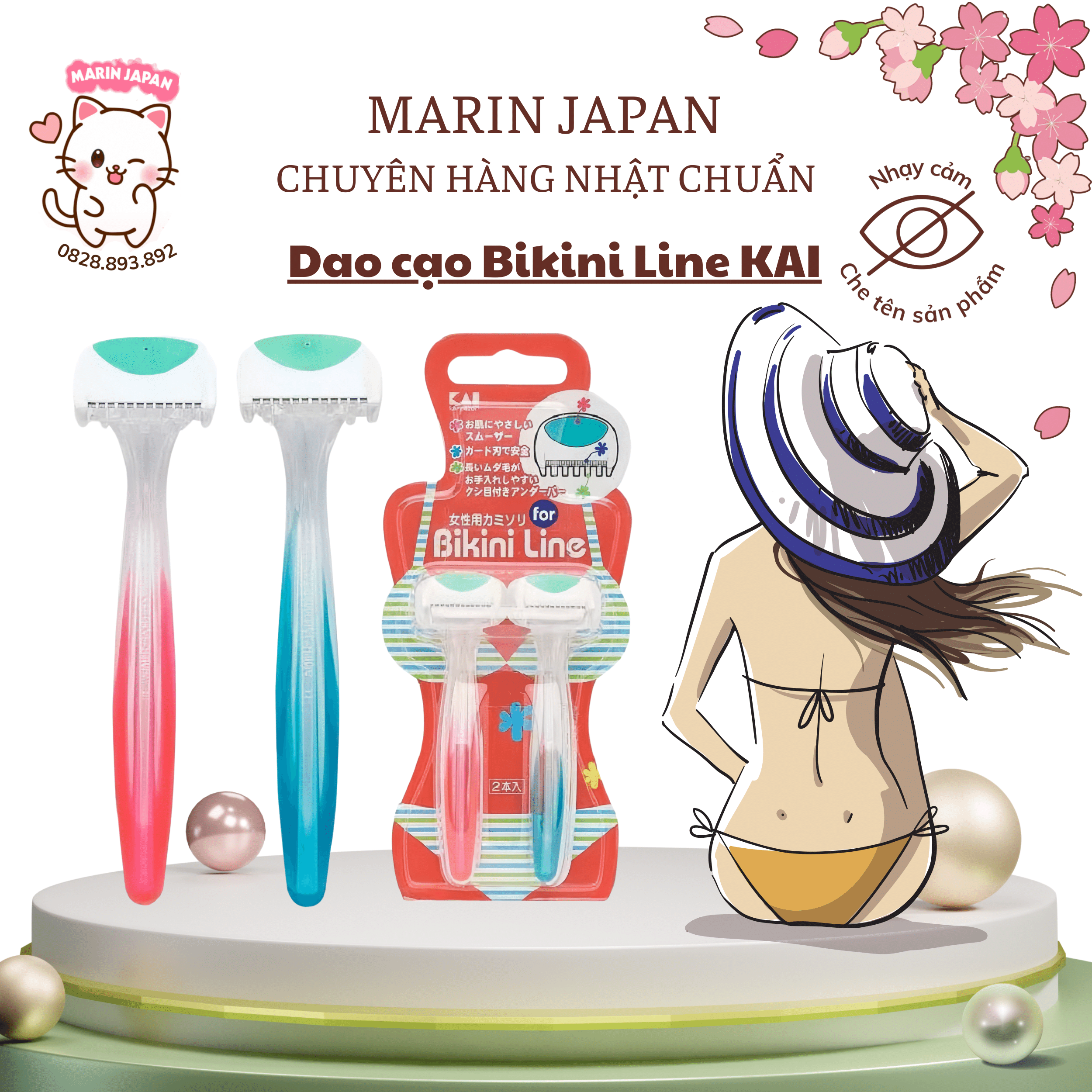 Dao Cạo Lông Cao Cấp Vùng Kín Bikini Line Nhật Bản