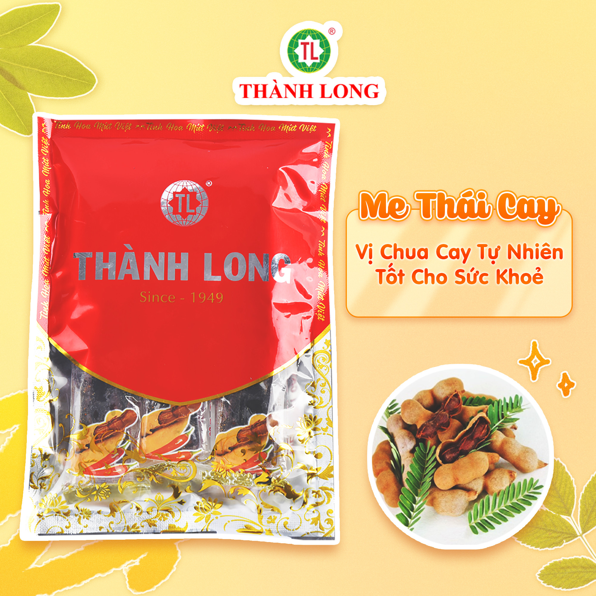 Mứt me thái sấy khô cay thơm ngon thành long 200gr