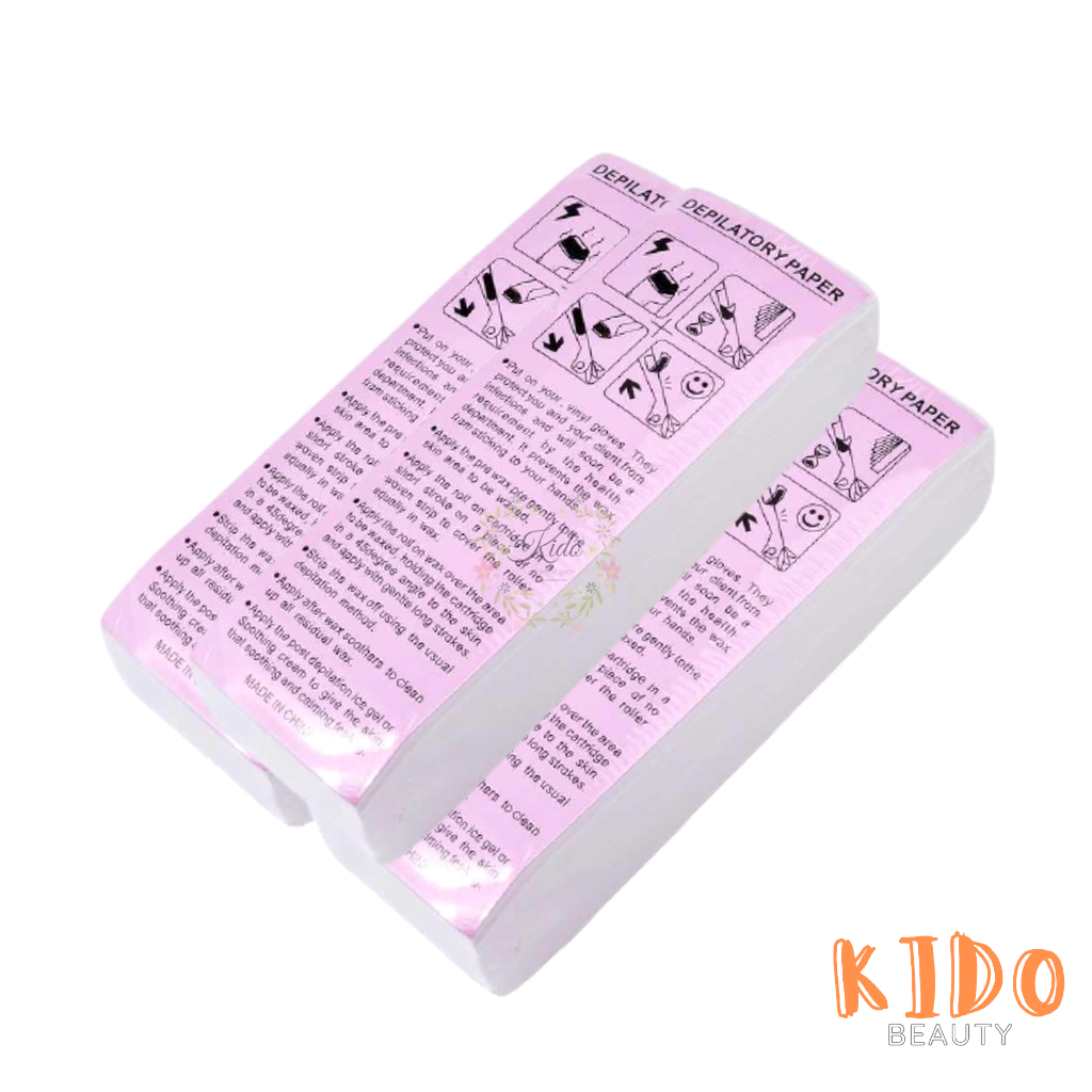 Bịch 100 giấy wax lông Depilatory Paper tẩy lông tay lông chân