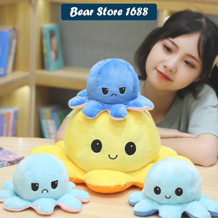 ( có video ) Gấu Bông Bạch Tuộc Cảm Xúc Đồ Chơi Dễ Thương Đáng Yêu Cao Cấp