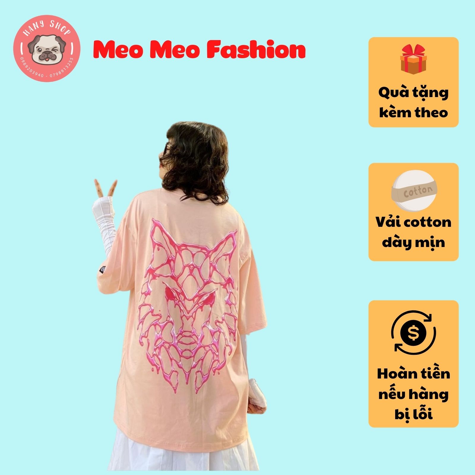 Áo thun tay lỡ form rộng Hades Melting Gum phong cách unisex cho cả nam nữ, vải cotton 100% co dãn 4 chiều, có tem mạc đầy đủ, hình in to và cực bền AL52 - Meo Meo Fashion