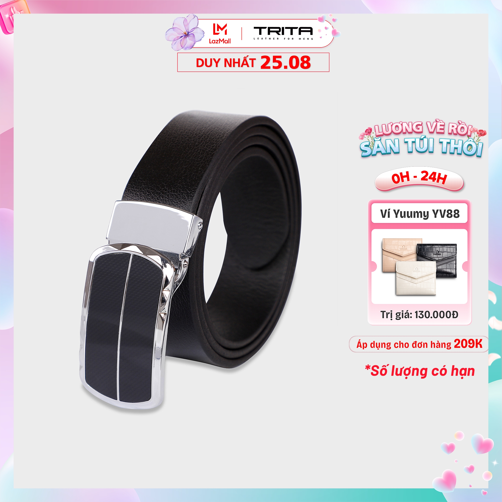 Thắt lưng nam thời trang da bò thật trita rtl022