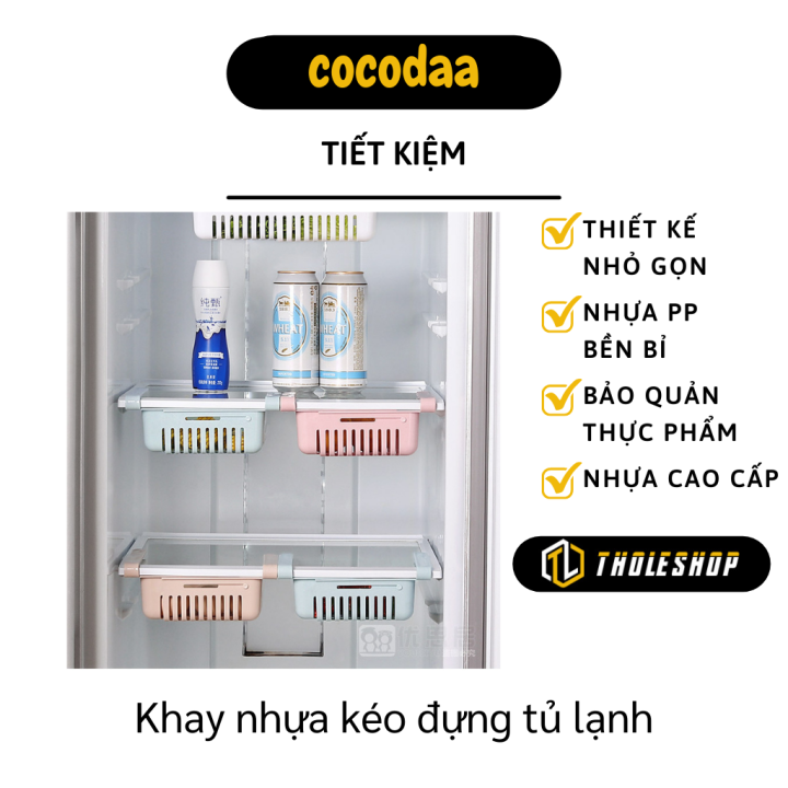 Rổ đựng đồ cài tủ lạnh co dãn - Khay đựng đồ đa năng để tủ lạnh tiết kiệm không gian