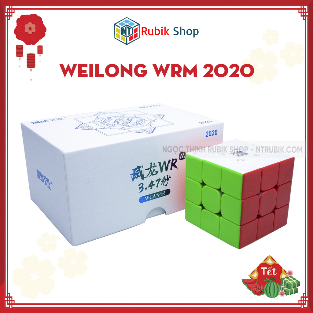 [Hoàn tiền 10%][Siêu Phẩm] Rubik 3x3 MoYu Weilong WRM 2019/2020/2021 Stickerless/ Đen (Có nam châm)