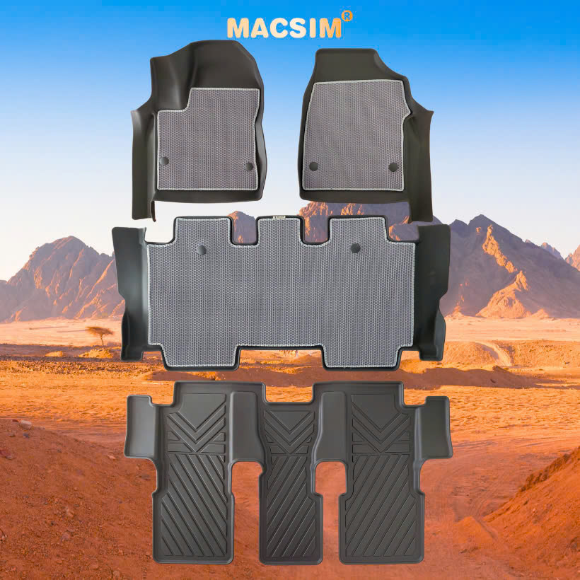 Car Mats Sd3 2-Layer Hexagonal Mesh Type Toyota Innova Cross 2023+ Gray Color Super Clean Rubber Surface - Macsim Giá 3,800,000 Đồng*Miễn phí vận chuyển