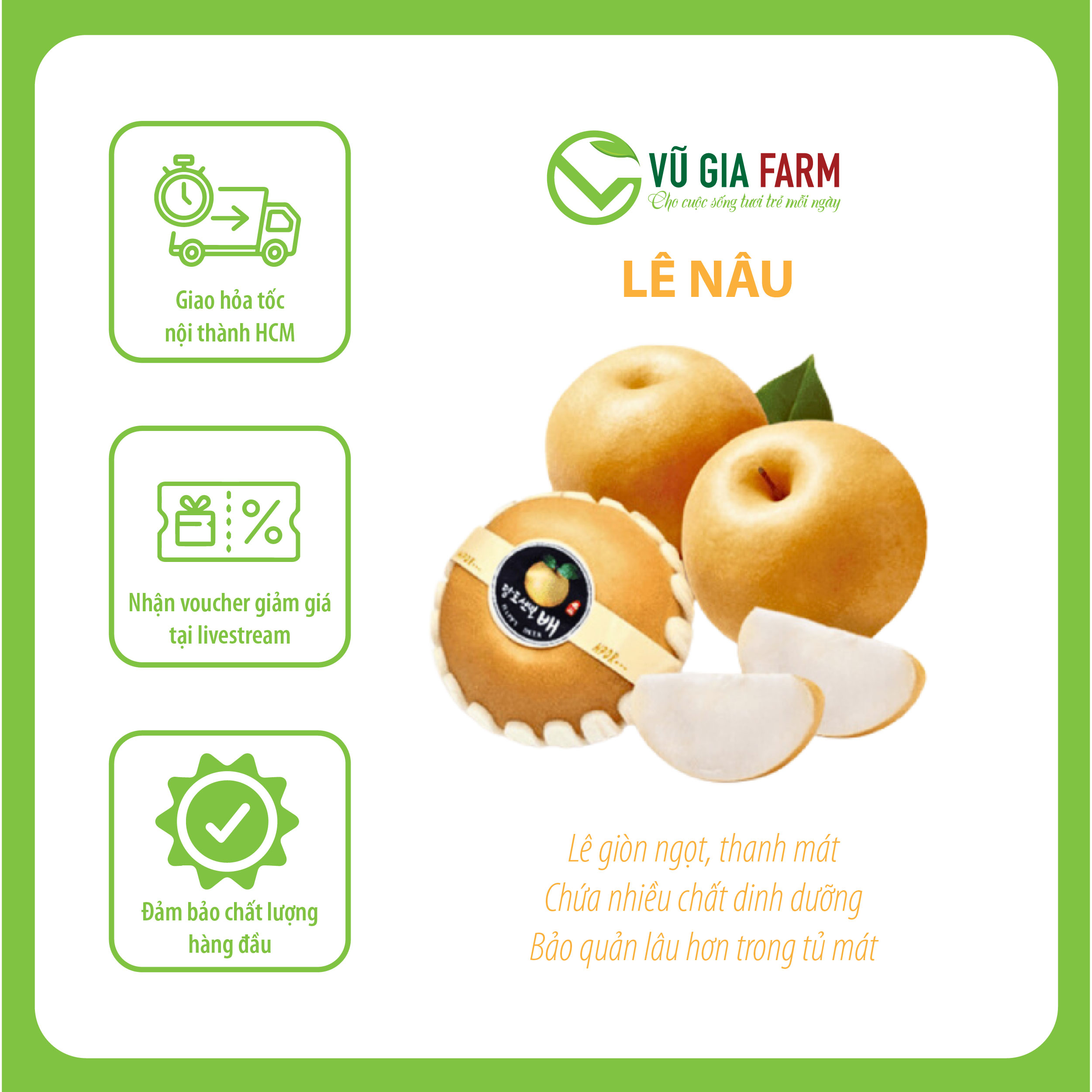 [HỎA TỐC HCM] Lê Nâu - giòn tan, ngọt thanh, tươi ngon