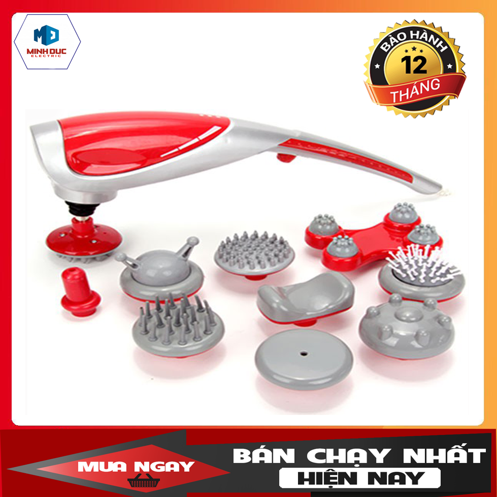 Máy Mát Xa Cầm Tay 10 Đầu King Massager Máy Massage Lưng Hồng Ngoại 10 đầu
