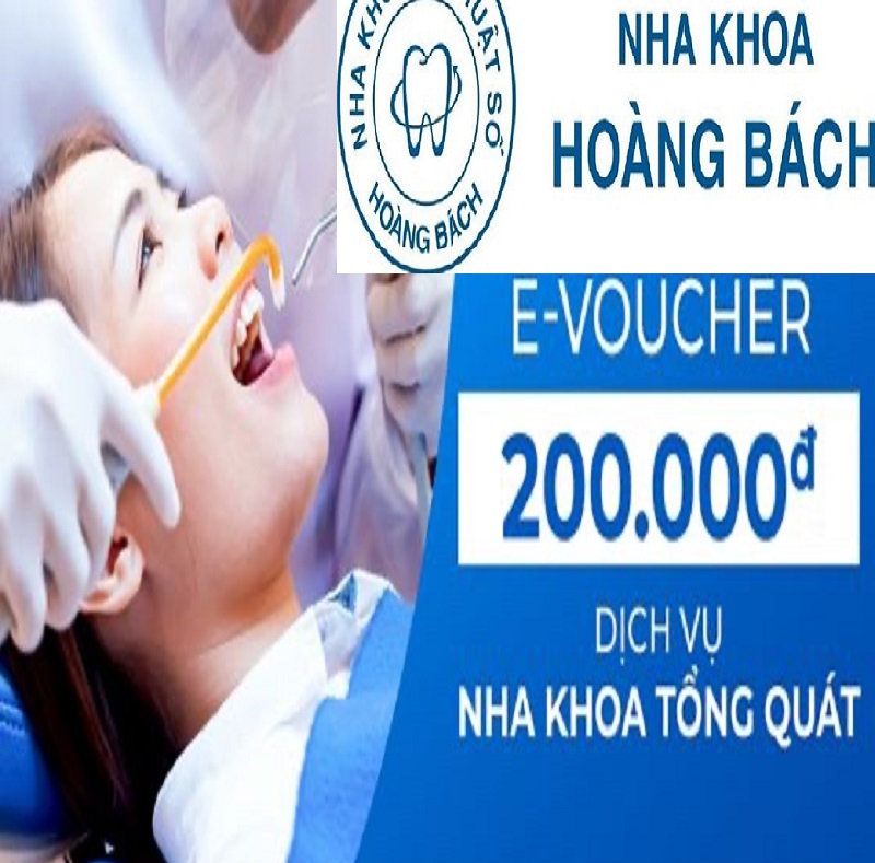 PHIẾU QUÀ TẶNG TRỊ GIÁ 200.000 VNĐ CHO DỊCH VỤ NHA KHOA TỔNG QUÁT TẠI NHA KHOA HOÀNG BÁCH