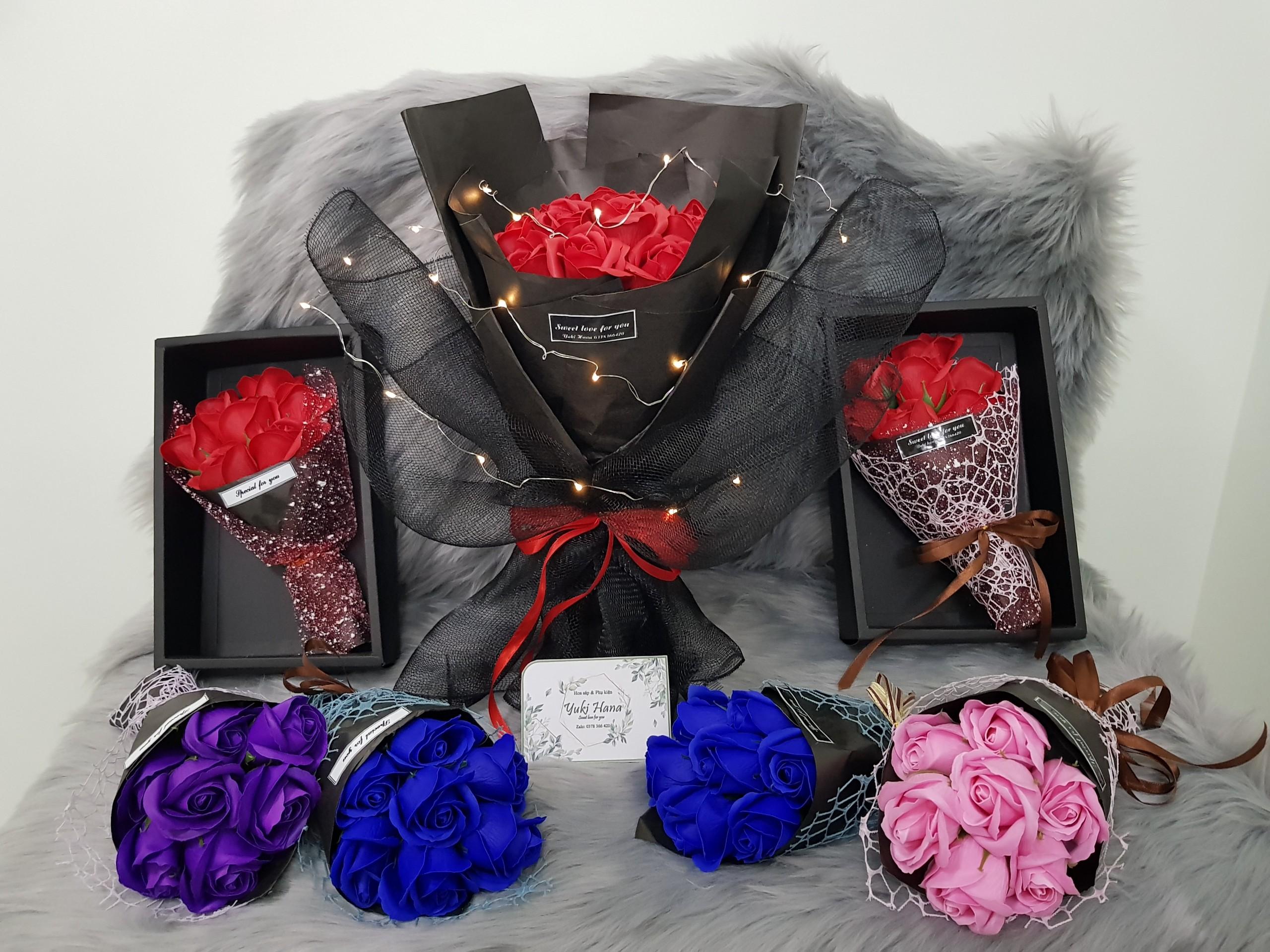 [HCM]Hoa hồng sáp thơm đen huyền bí - quà tặng 20/10