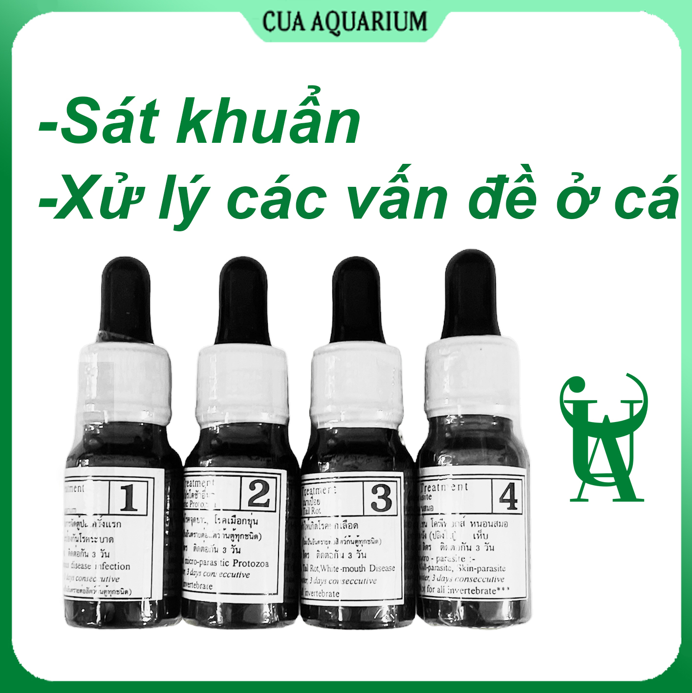 Bio knock 2 3 4 1 - xử lý nấm cá , sát khuẩn , thối thân và ký sinh trùng